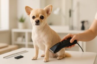 Собака во время стрижки