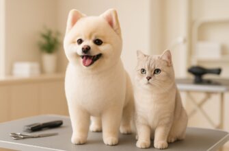 Ухоженная собака после стрижки